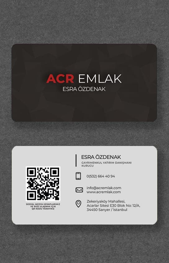 Acr Emlak — danışman kartviziti, Esra Özdenak